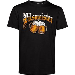 T-shirt Pilsmeister | Carnavalskleding heren dames | Oktoberfest | Foute Party | Zwart | maat L