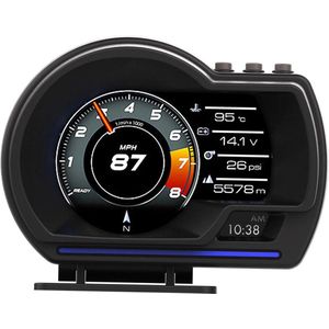3 inch OBD2 Auto Head-Up Display - GPS-Modus - HUD-Scherm - Snelheidsweergave - Vrachtwagen - 86 mm x 109 mm - Zwart