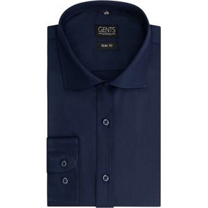 Gents - Slimfit bamboe donkerblauw - Maat M