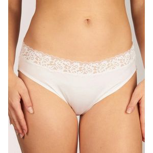 Calida Natural Comfort Lace Midi slip - 001 White - maat 36/38 (36-38) - Dames Volwassenen - Katoen/elastaan- 22756-001-36-38