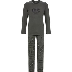 Ringella flanellen heren pyjama - Grey Square - 50.