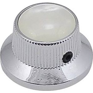bell knob with pearloid inlay, chrome