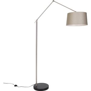 QAZQA editor - Moderne Vloerlamp | Staande Lamp met kap - 1 lichts - H 1908 mm - Taupe - Woonkamer | Slaapkamer