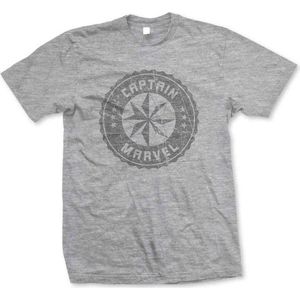 Marvel Captain Marvel Heren Tshirt -2XL- Grey Circle Grijs