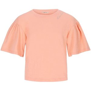Like Flo - Estelle Flo girls tee with ruffle sleeves - Soft peach - Maat 116