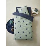 Vertbaudet - DREAM BIG - Dekbedovertrek + Kussensloop - Multicolor - Machinewasbaar op 60°C