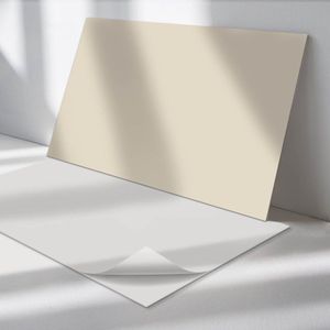 Wallfluent Vinyl Wandpaneel - Kleur beige PVC Muurpaneel - 100 cm x 50 cm - Beige PVC wandpaneel - 1 stuk - Rechthoekig Wandbekleding Vinyl - Patroon Wandpaneel - Zelfklevende Wandbekleding - Wandpaneel Keuken en Badkamer