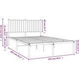 vidaXL-Bedframe-met-hoofdbord-metaal-zwart-120x190-cm