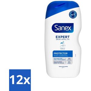 Sanex Douchecrème Expert Skin Health Protector 400 ml - Voordeelverpakking - 12 stuks