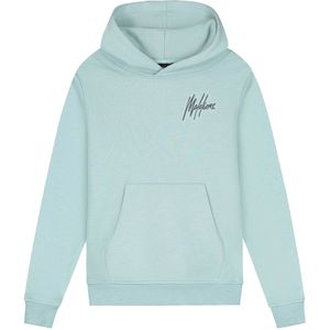 Malelions striped signature hoodie in de kleur grijs.