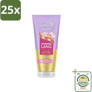 25 x Andrélon – Haarmasker WOW – Levendig Lang – 180 ml - Grootverpakking - Haarmasker - Lang Haar - Gespleten Punten - Haarversterking - Biotine