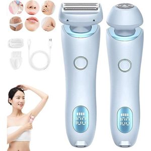 Daity 2 in 1 ladyshaves voor vrouwen - Epilateur Elektrische femme - Bikinitrimmer Dames - Scheerapparaat Vrouw - voor corps bikini tricot corps scheerapparaat - Roze