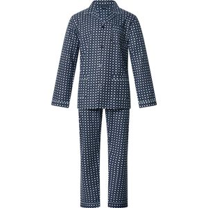 Gentlemen Heren Flanel Pyjama Marine met print- maat 62