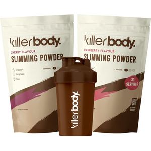 Killerbody Fatburner Voordeelpakket + Shaker - Cherry & Raspberry - 1200 gr