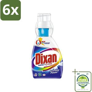 Dixan Perfect Dose - Vlekkenkampioen - Extreme Power - Witte, Gekleurde & Zwarte Was - 26 Wasbeurten - Voordeelverpakking - 6 stuks - Wasmiddel - Vlekkenverwijderaar