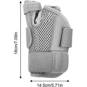 Professionele Polsbrace Met Duimondersteuning – Ademend Pols- en Duimbeschermer – Grijs – 1 stuk – Verstelbaar & Comfortabel