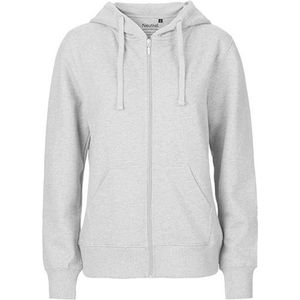 Fairtrade Ladies Zip Hoodie met capuchon Ash Grey - XXL