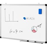 ACAZA Whiteboard - Magnetisch - 60x90 - Wit - Inclusief Whiteboard Stiften en Wisser