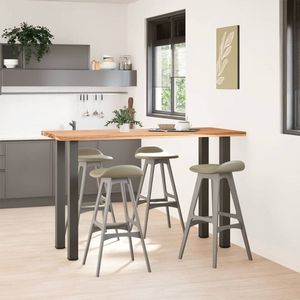 vidaXL Bartafel - Bartafels - Bartoptafel - Pubtafel - Bartafel rechthoekig 180x80x112 cm massief eikenhout lichtbruin