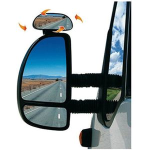 Brunner - Optilus - Dodehoekspiegel - Zwart - Verstelbare Blind Spot Spiegel - Universeel voor Camper en Bestelbus