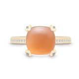 Quinn - Ringen - Goud - 585/- 14 Karaat - Maansteen - 10x10mm