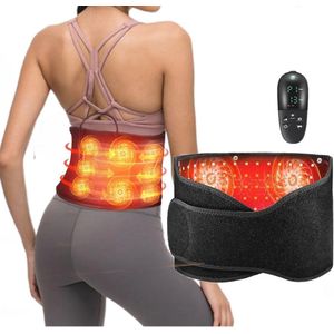 Rood lichttherapieband met massagefunctie voor pijnverlichting en ontspanning - 660nm & 850nm infraroodlicht