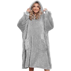 Oversized Sherpa Deken Hoodie - Super Zachte en Warme Deken met Capuchon - One Size Fits All voor Volwassenen en Kinderen