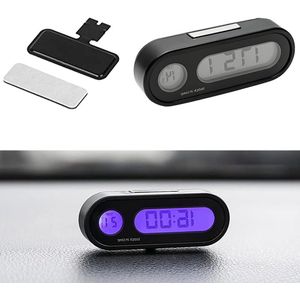 Allecto Plus - Auto Digitaal Klok met Thermometer en Achtergrondverlichting - LCD Klok - Auto Klok - Digitaal Klok - Auto Accessoire