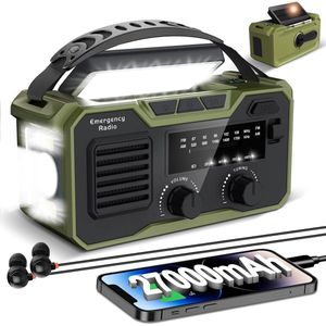 Azomor® Draagbare noodradio met zonne-energie en Bluetooth voor buitenactiviteiten