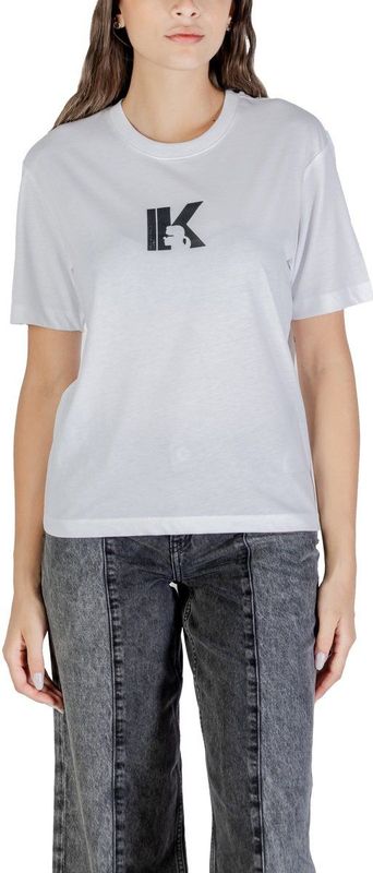 Karl Lagerfeld Jeans - A3W17094 - T-shirt - Wit - Korte Mouwen - Ronde Hals