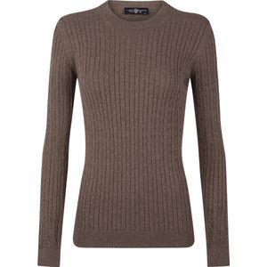 Jimmy Sanders - Kabeltrui - Bruin - 100% Katoen - Dames