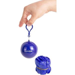 Regenponcho Blauw - Draagbaar- Sleutelhanger