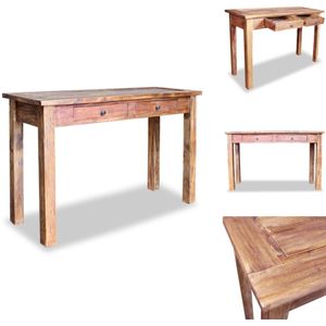 vidaXL Wandtafel - Wandtafels - Bijzettafel - Bijzettafels - Wandtafel 123x42x75 cm massief mahoniehout