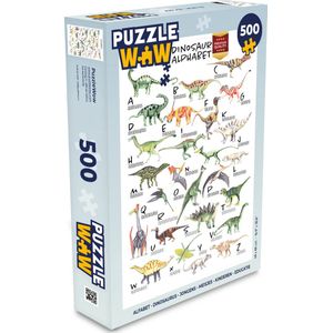 Puzzel Alfabet - Dinosaurus - Jongens - Meisjes - Kinderen - Educatief - Legpuzzel - Puzzel 500 stukjes