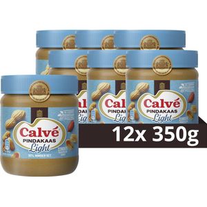 Calvé Light Pindakaas - 12 x 350 g - Voordeelverpakking