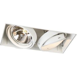 QAZQA Inbouwspot wit draai- en kantelbaar AR111 Trimless 2-lichts - Oneon