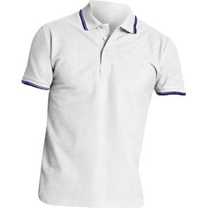 SOLS Herenpraktijk getipt Pique korte mouw Poloshirt (Wit/Zwaar)