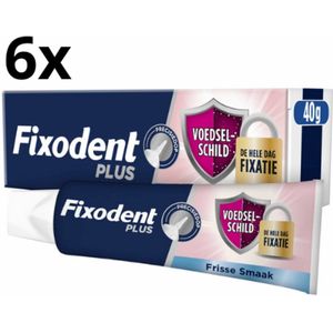 Fixodent Plus - Kleefpasta - 6 x 40 gram - Voordeelverpakking