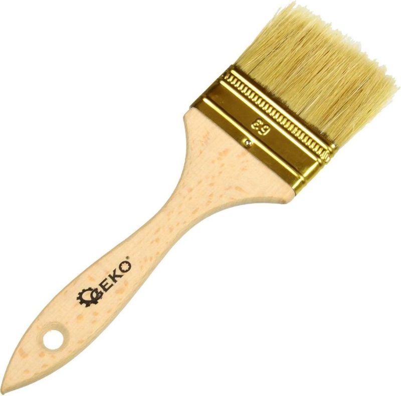 GEKO - Paintbrush - 63mm - Platte Kwast - Natuurlijke en Synthetische Haren