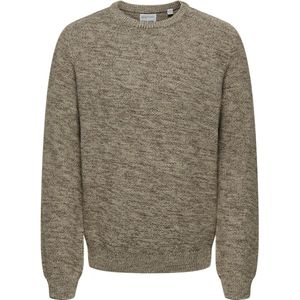 Only & Sons Trui Onslandon Reg 12 Twist Crew Knit 22030780 Silver Lining Mannen Maat - S