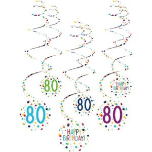 Amscan Spiraalslingers 80 Confetti Birthday 61 Cm Papier 6 Stuks