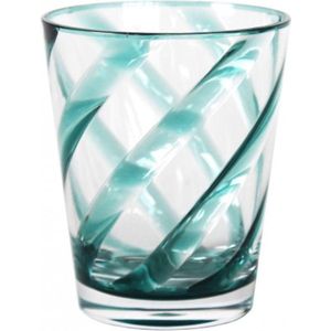 Fiorirà un Giardino - Waterglas turquoise spiral 11cm - gemaakt van melamine - Waterglazen