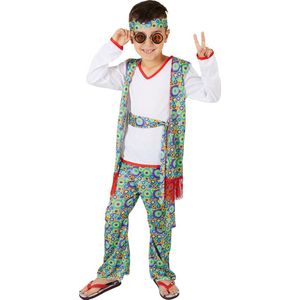 dressforfun - Jongenskostuum Hippieboy 140 (9-10y) - verkleedkleding kostuum halloween verkleden feestkleding carnavalskleding carnaval feestkledij partykleding - 300914