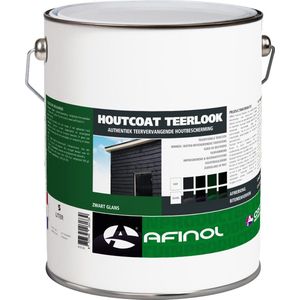 Afinol houtcoat teerlook glanzend zwart - 5 liter