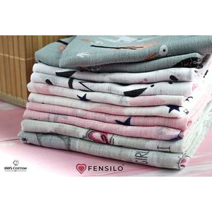 Hydrofiele Doeken - Hydrofiele Luiers - 70 x 80 cm - 10 pack - Roze- Meisje - Standard 100 by Oeko-tex® - Fensilo