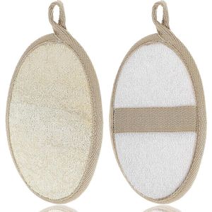 Exfoliërende Natuurlijke Loofah Body Scrubber Set - 2 Stuks