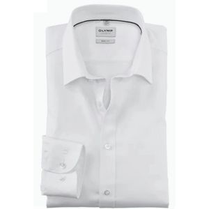 Olymp overhemd wit - Garment washed natural stretch - Maat 43 / 17