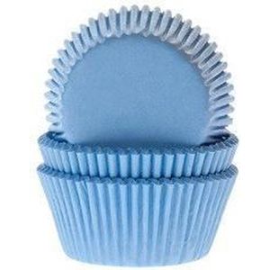 House of Marie Mini Cupcake Vormpjes - Baking Cups - Sky Blue - pk/60