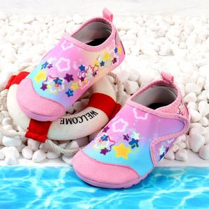 Kinderwaterschoenen - snel drogende blotevoeten strandschoenen - antislip kinderstrandschoenen met dikke zool - zacht en duurzaam - geschikt voor stranden, zwembaden en vakanties aan zee - kaartcode om een ​​maat groter te kopen - maat 34-35