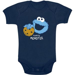Sesame Street Cookie Monster Body blauw 50/56 Katoen -